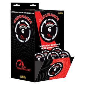 Endurance Comfort Benzocaine Condoms Display of 144pcs